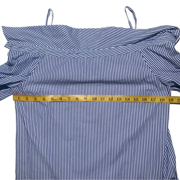 Guest Editor Anthropologie | Women | Off Shoulder Pinstriped Top | Medium - Picture 7 of 15